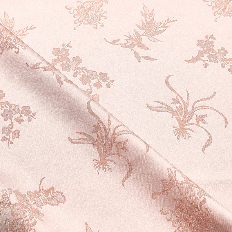 Picture of New Chinese-style dark pattern plum orchid bamboo chrysanthemum brocade cheongsam horse face skirt jacquard fabric imitation Song antique clothing fabric