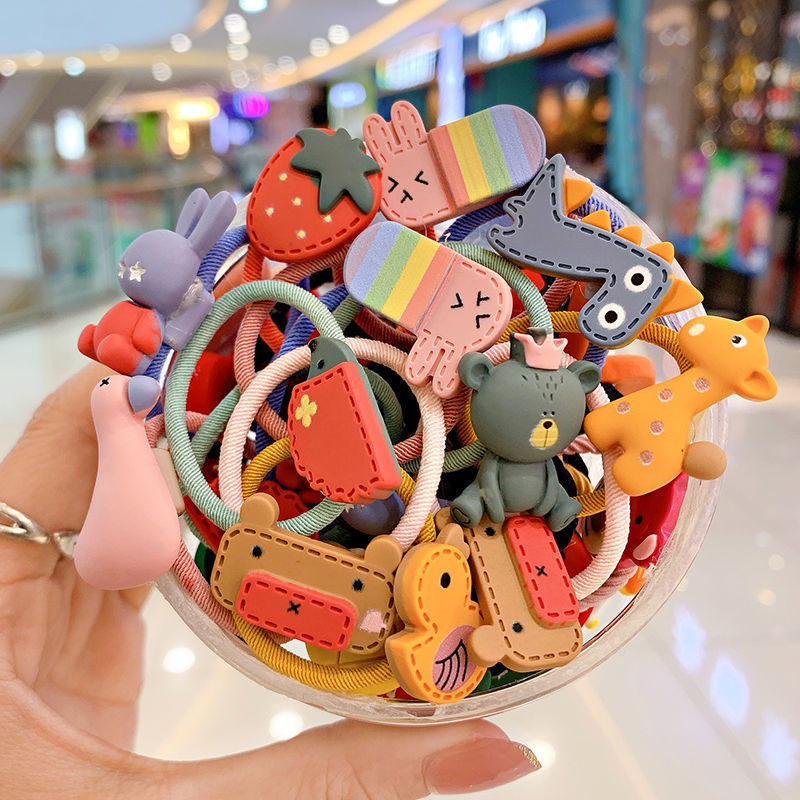 Picture of Children's hair rope hair ring does not hurt the hair of Korean baby girl rubber band hair rope headdress cute girl hair accessories
