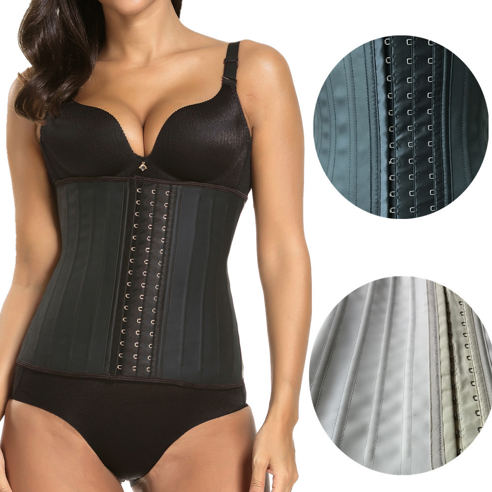 Picture of Waist Trainer Shapewear Waist and Abdominal Belt Latex Sweat Shaping Belt 25 Steel Bone Rubber Corset
