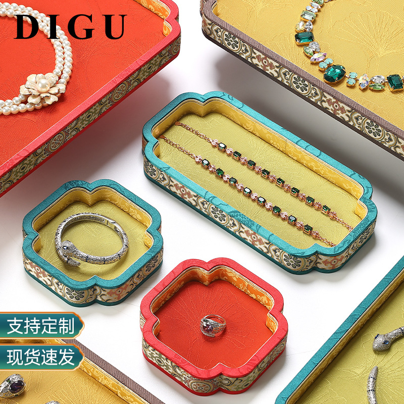 Di Gu Palace Style Jewelry Jewelry Plate Bracelet Necklace Look at Pallet Play Bracelet Storage Plate National Style Display Props