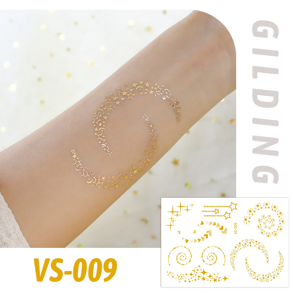 Picture of New European and American Hot Gold and Silver Tattoo Stickers Popular Freckles Face Stickers Party Party Tattoo Stickers Internet Red Face Stickers