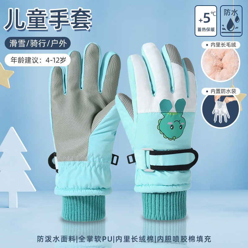 Picture of Children's Ski Gloves Waterproof Autumn and Winter Children's Warm Three-Dimensional Pattern Gloves Warm Cartoon New Style