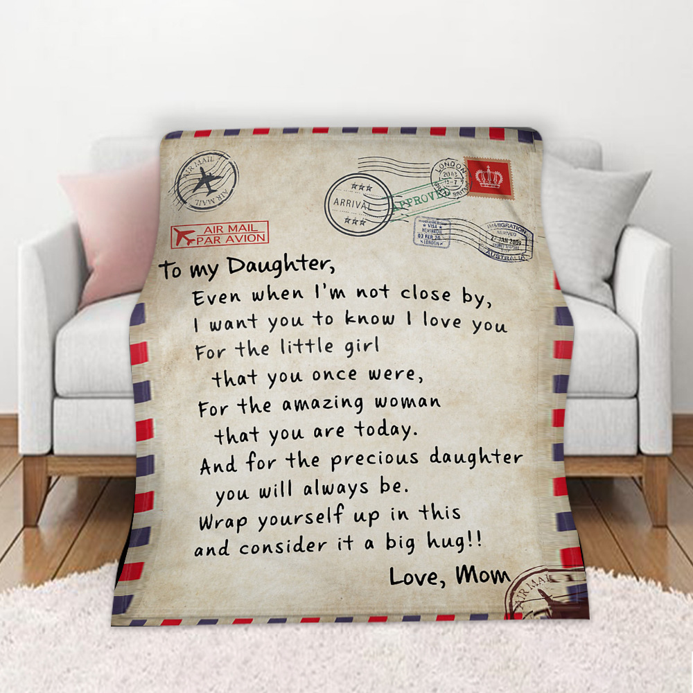 DIY Blanket Envelope Autumn and Winter Warm Sofa Cover Blanket Digital Printing Double-Sided Flannel Air-conditioning Blanket