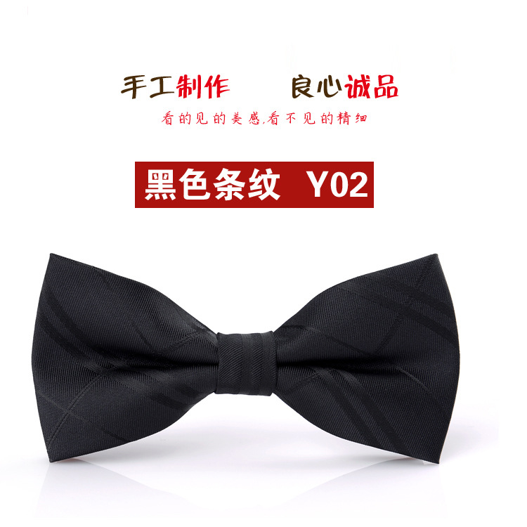 Picture of Bow tie men's wedding wedding groom best man Korean suit wine red red men's bow tie fashion