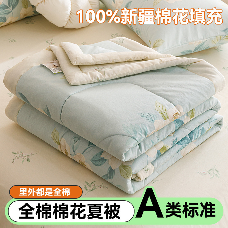 Picture of Class A cotton printed cotton summer quilt cotton washable air conditioner quilt Xinjiang cotton quilt core single double gift quilt