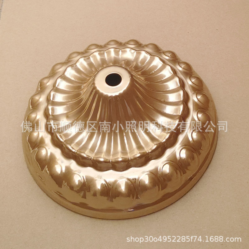 Picture of Lotus table lamp folding base plating French gold bead point chassis stamping metal iron table lamp chassis lamp accessories