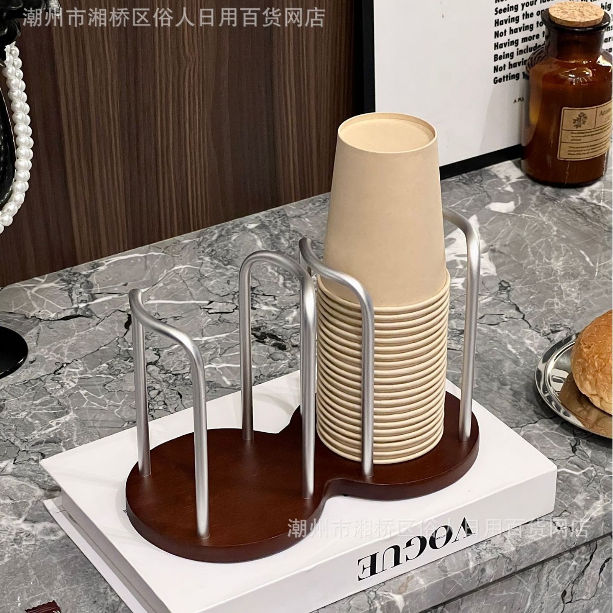 Picture of High-value Paper Cup Holder Disposable Cup Taker Desktop Coffee Table Storage Rack Tea Cup Coffee Cup Cup Holder