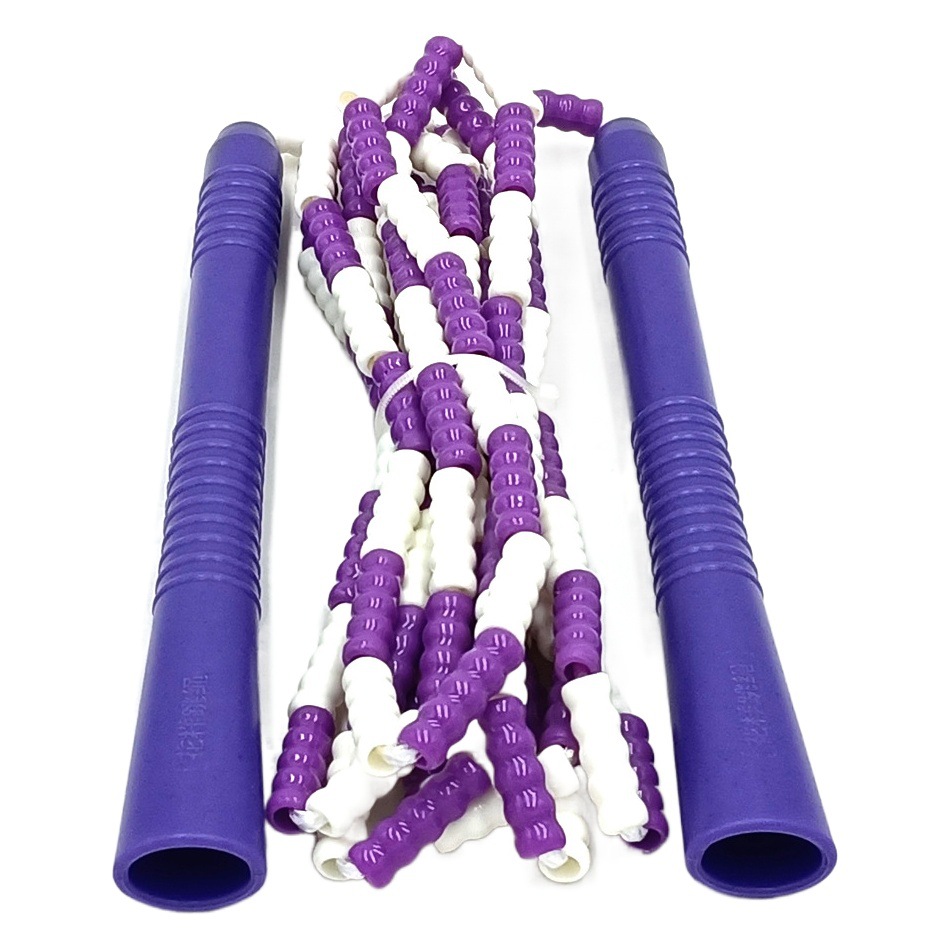 Professional soft bamboo rope skipping children bamboo rope skipping primary school students large recess pattern bead rope skipping factory wholesale