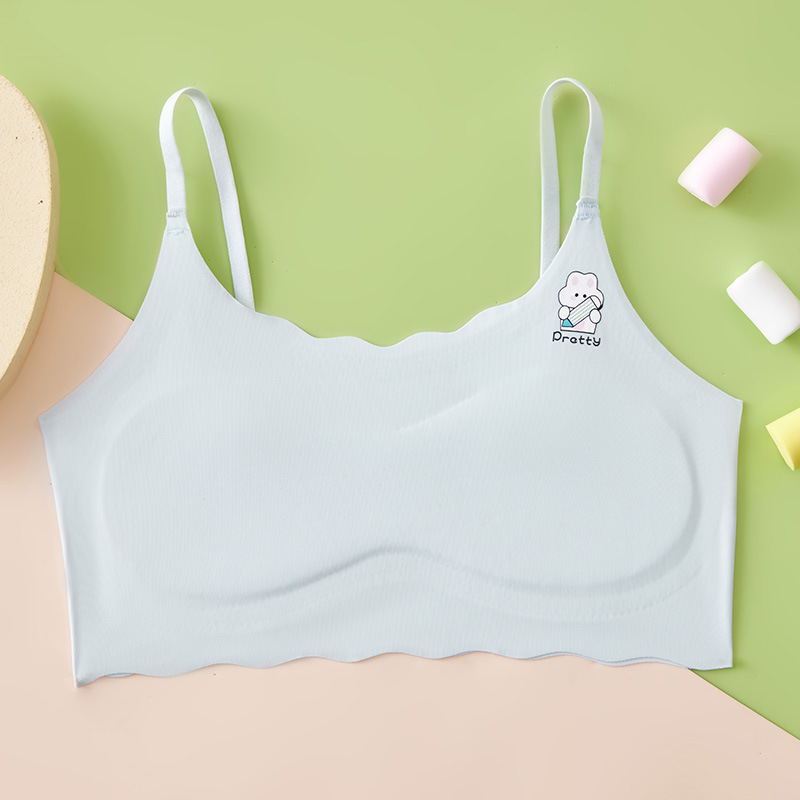 Picture of The first stage of anti-bump girls' underwear primary school students seamless girls children growth bra development period small vest