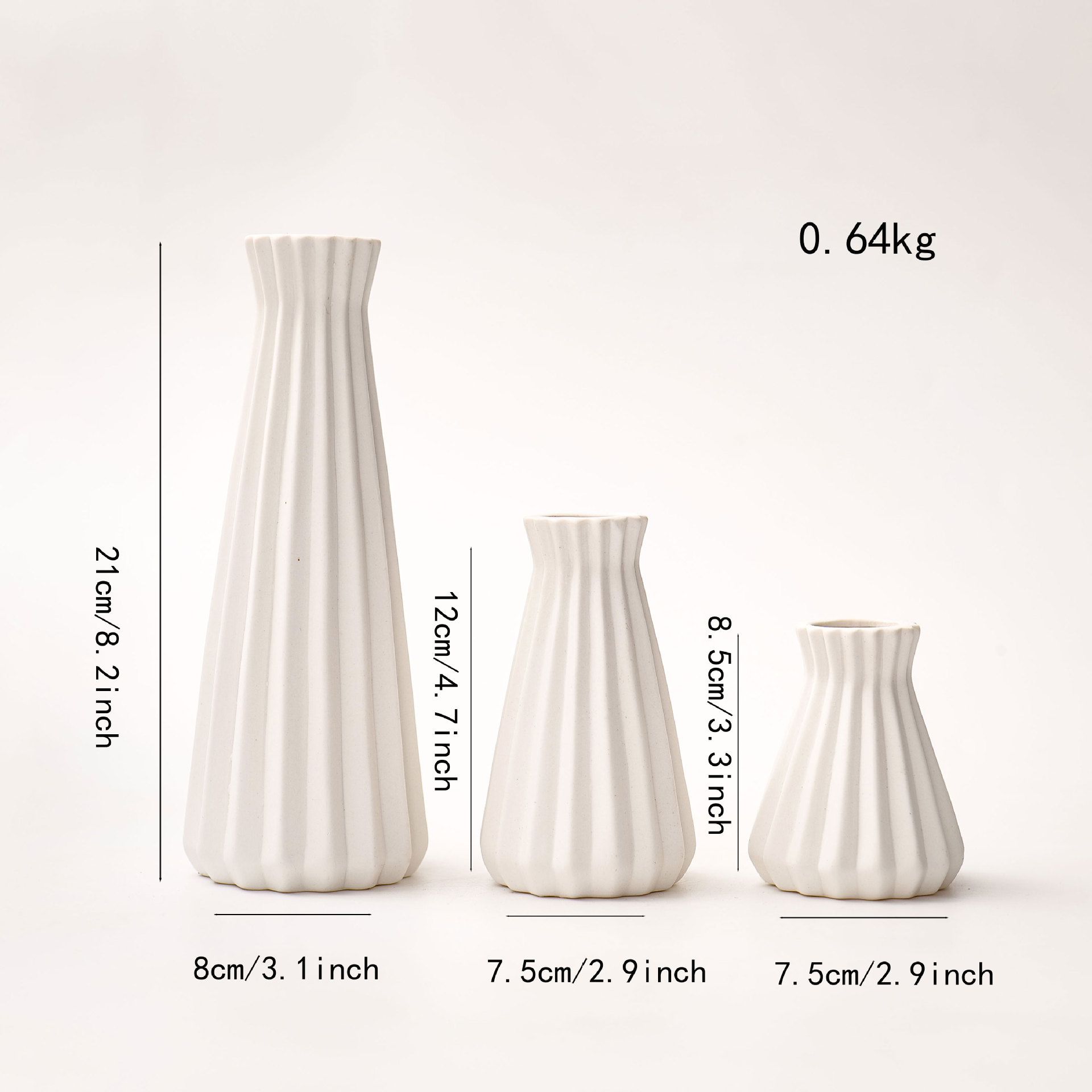 Picture of Ceramic Vase suit Simple Ceramic Vase Home Decorations Ornaments White Decoration Crafts suit Vase