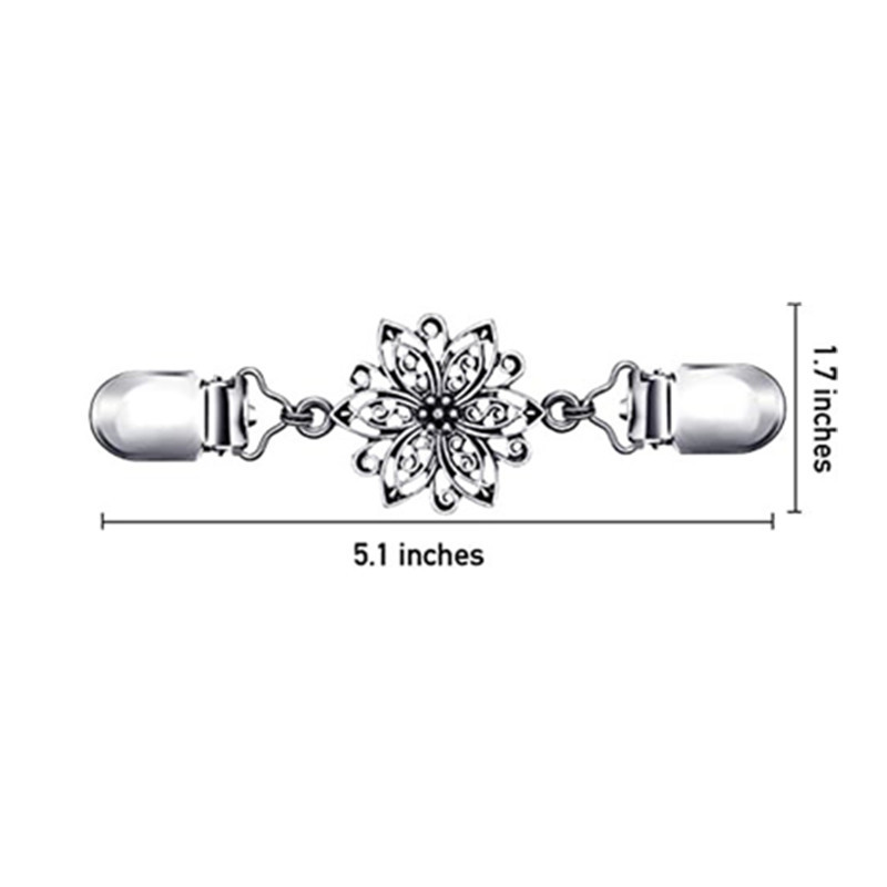 Picture of Amazon's Best-Selling Autumn and Winter 6-Piece Set of Retro Sweater Shawl Clips, Collar Duckbill Clips, Anti-Exposure Brooch Accessories