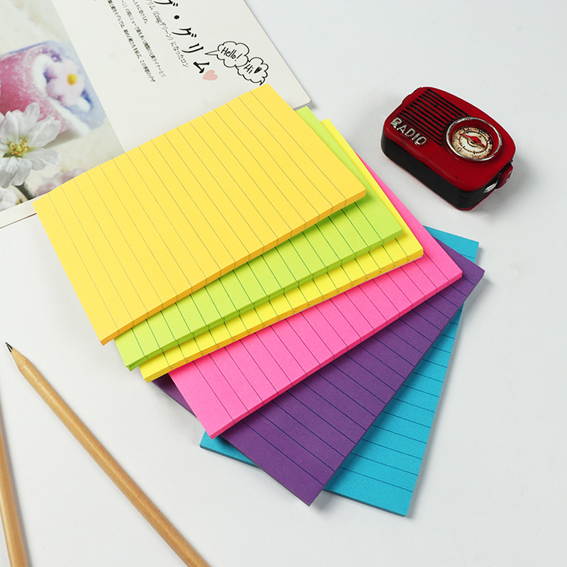 Picture of Ins Sticky Note Simple Style Horizontal Line Japanese Style Student Notebook Colorfulful Cute Creative Tearable Line Paper