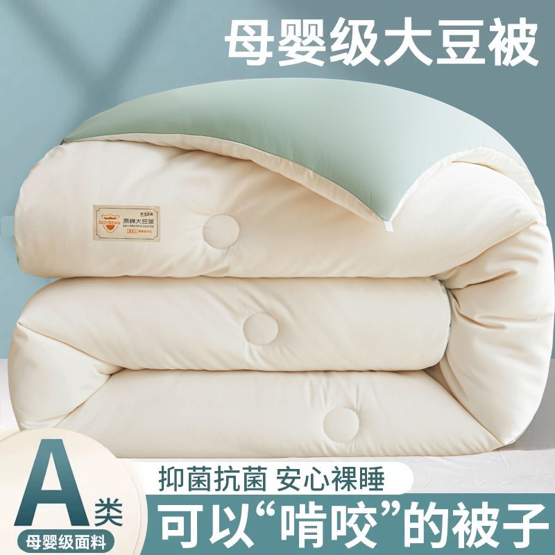 Class A Maternal and Infant Grade Raw Cotton Soybean Fiber Quilt Thickened Winter Quilt Spring and Autumn Quilt Dormitory Quilt Core Summer Cool Quilt Air-conditioning Quilt