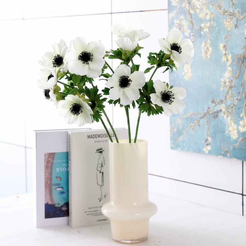 Picture of Artificial Flower silver Lotus home decoration artificial flower artificial wholesale living room single branch red floral decoration wedding flower arrangement