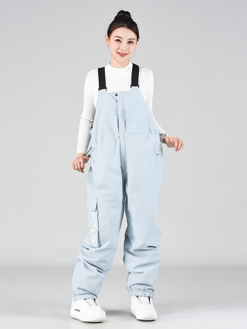 Picture of Ski suspenders for men and women OVER SIZE winter outdoor windproof snowboard pants one-body snow pants warm