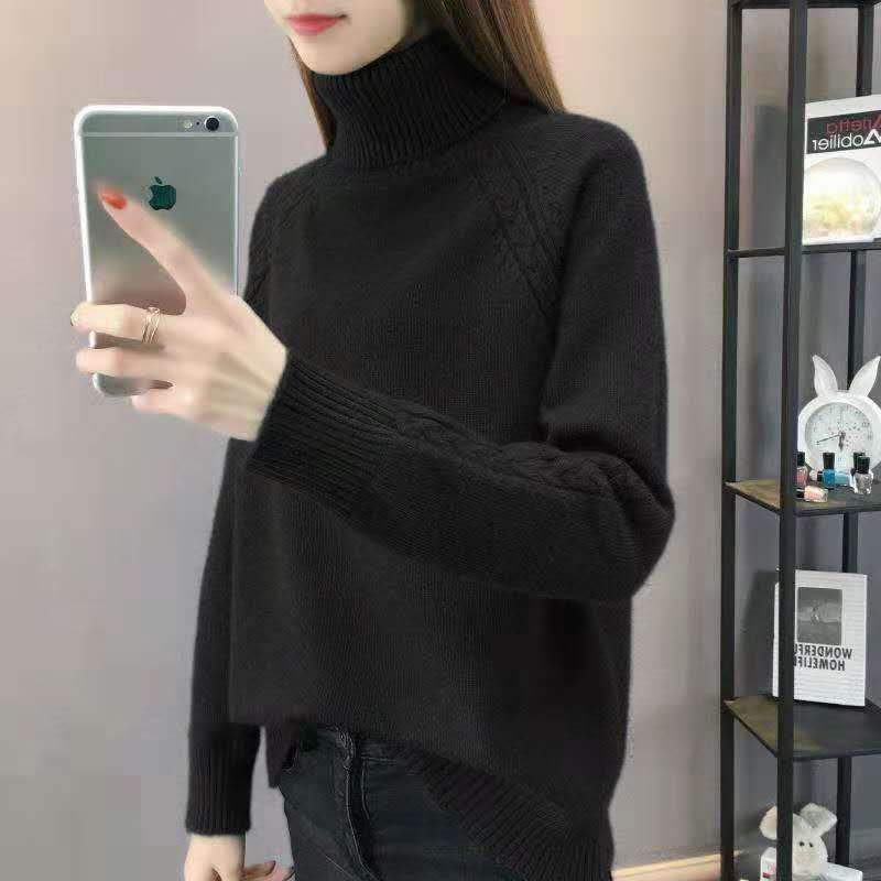 Picture of Lazy Style Turtleneck Women's Sweater Loose Outer Wear 2023 New Autumn and Winter Bottoming Shirt Thickeneded Top