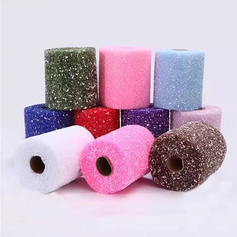 snow spot yarn handmade rose flower floral packaging wedding diy material christmas bouquet gift gauze