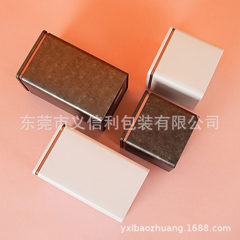 Vintage White Square Tin Jar Sealed Tea Tinplate Jar Exquisite Internet Red Tea Packaging Jar
