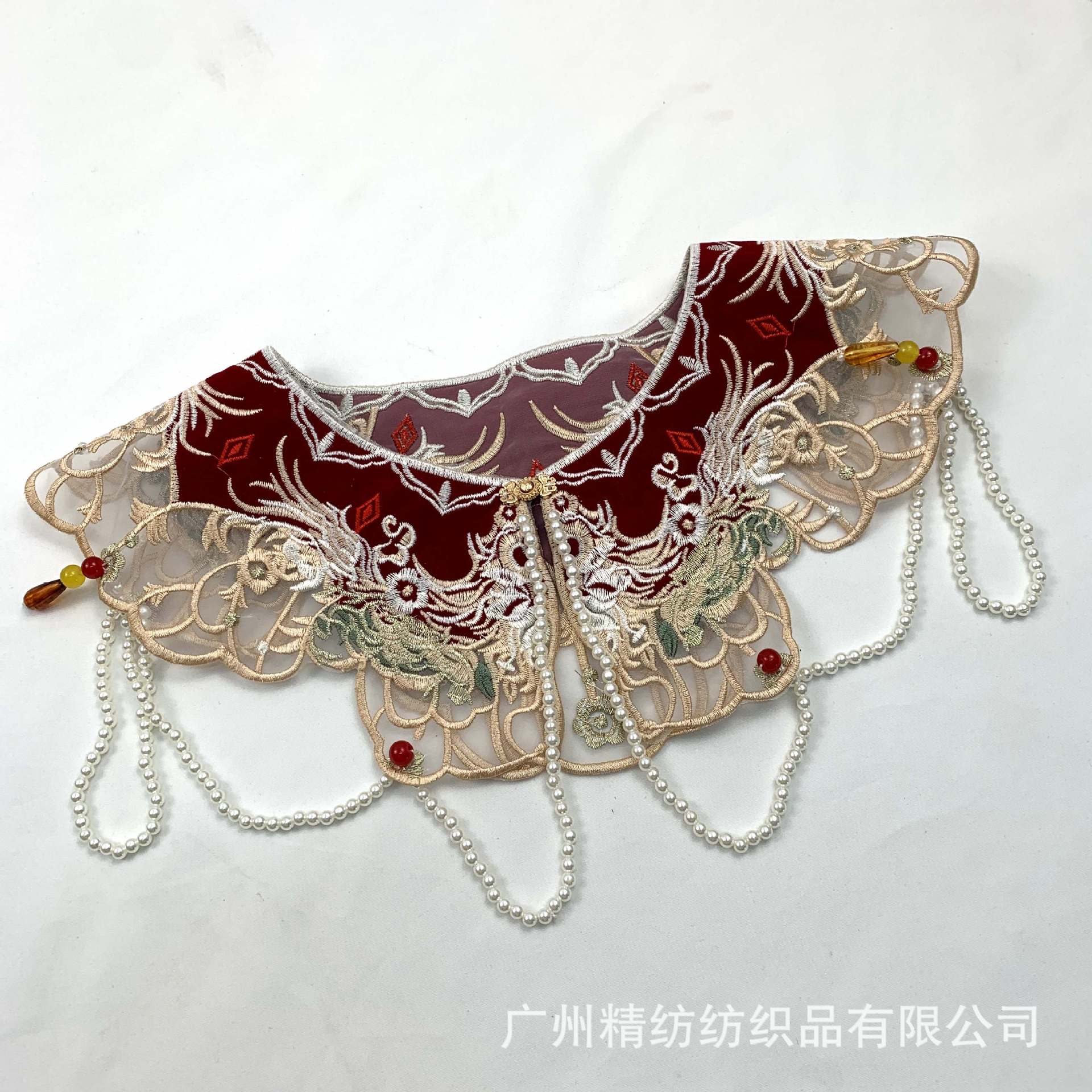 Cloud shoulder processing beads red bridal dress Chinese style Han clothing clothes matching child and mother buckle pair Buckle Red Plus