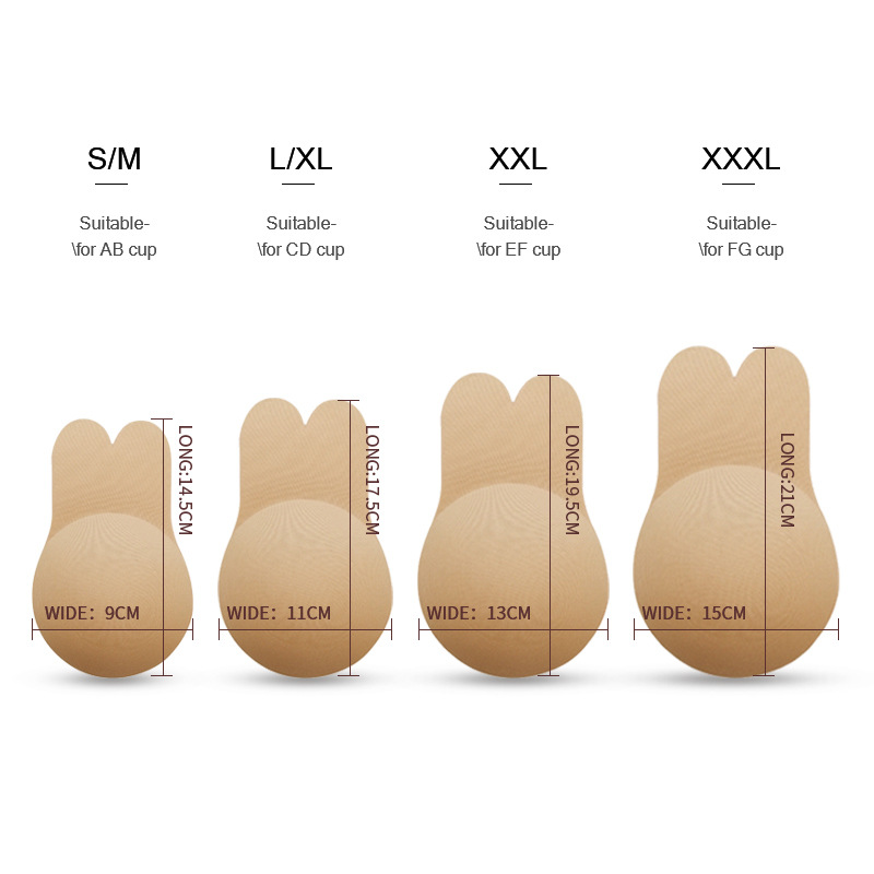 Picture of Factory Direct Supply of Breathable Invisible Silicone Breast Lifting Patch, Breathable Push-Up Lift Breast Rabbit Ear Lifting Breast Patch