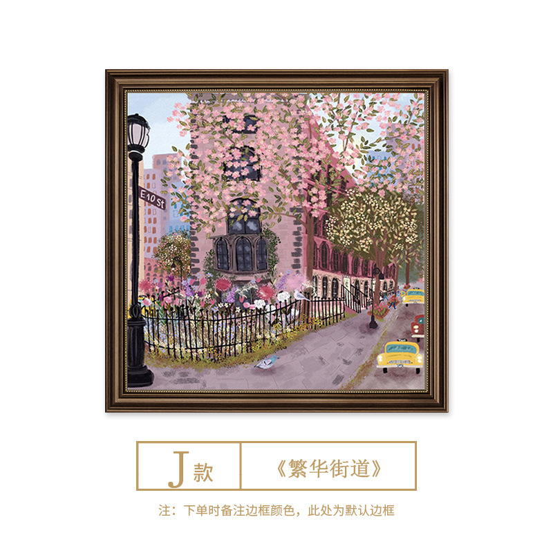 Picture of Winter Lights Hanging Painting Christmas Decorative Painting American Entrance Entrance Auschle Murals Bedroom Painting Restaurant High-level Oil Painting