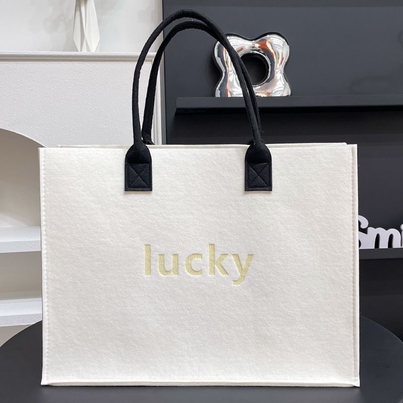 Picture of Felt bag large capacity felt handbag Internet celebrity same style felt tote bag hand gift exclusive logo felt bag