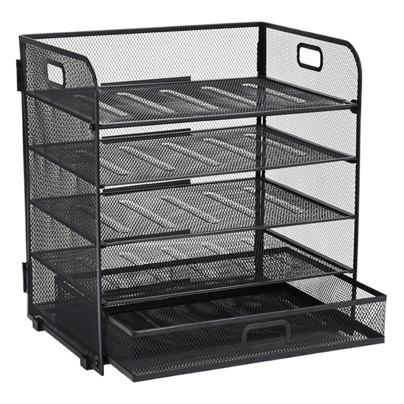 New detachable five-layer file rack desktop metal multi-purpose storage rack office multi-layer storage file frame