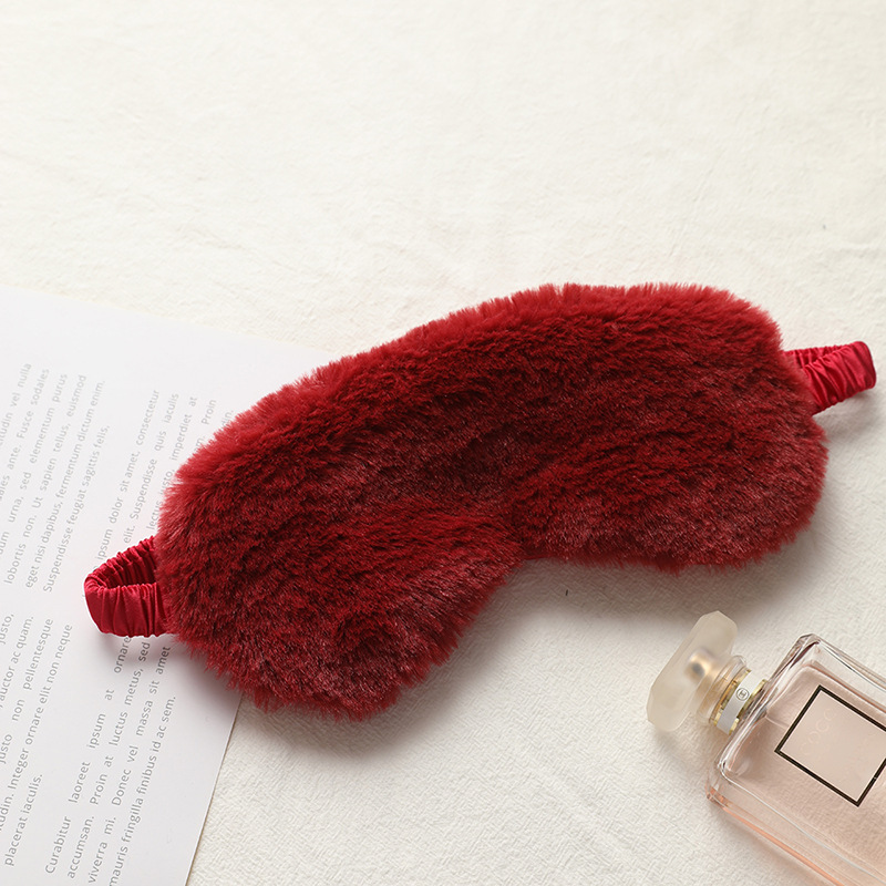 Picture of Rabbit Fur Blackout Sleep Eye Mask, Breathable, Skin-Friendly Plush Eye Mask, Autumn and Winter Ice Pack Style, Cute Home Eye Mask Wholesale