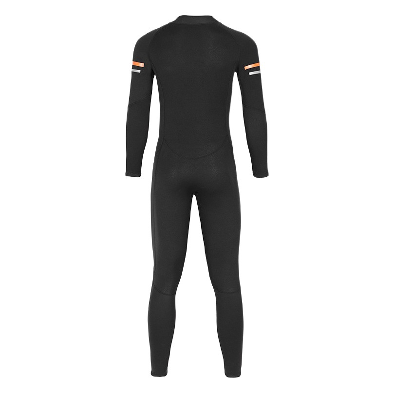 3mm Diving Suit for Men, Long-Sleeved One-Piece Wetsuit, Thickened for Warmth, Cold Protection, Sun Protection, Free Snorkeling, Winter Swimming Suit for Men