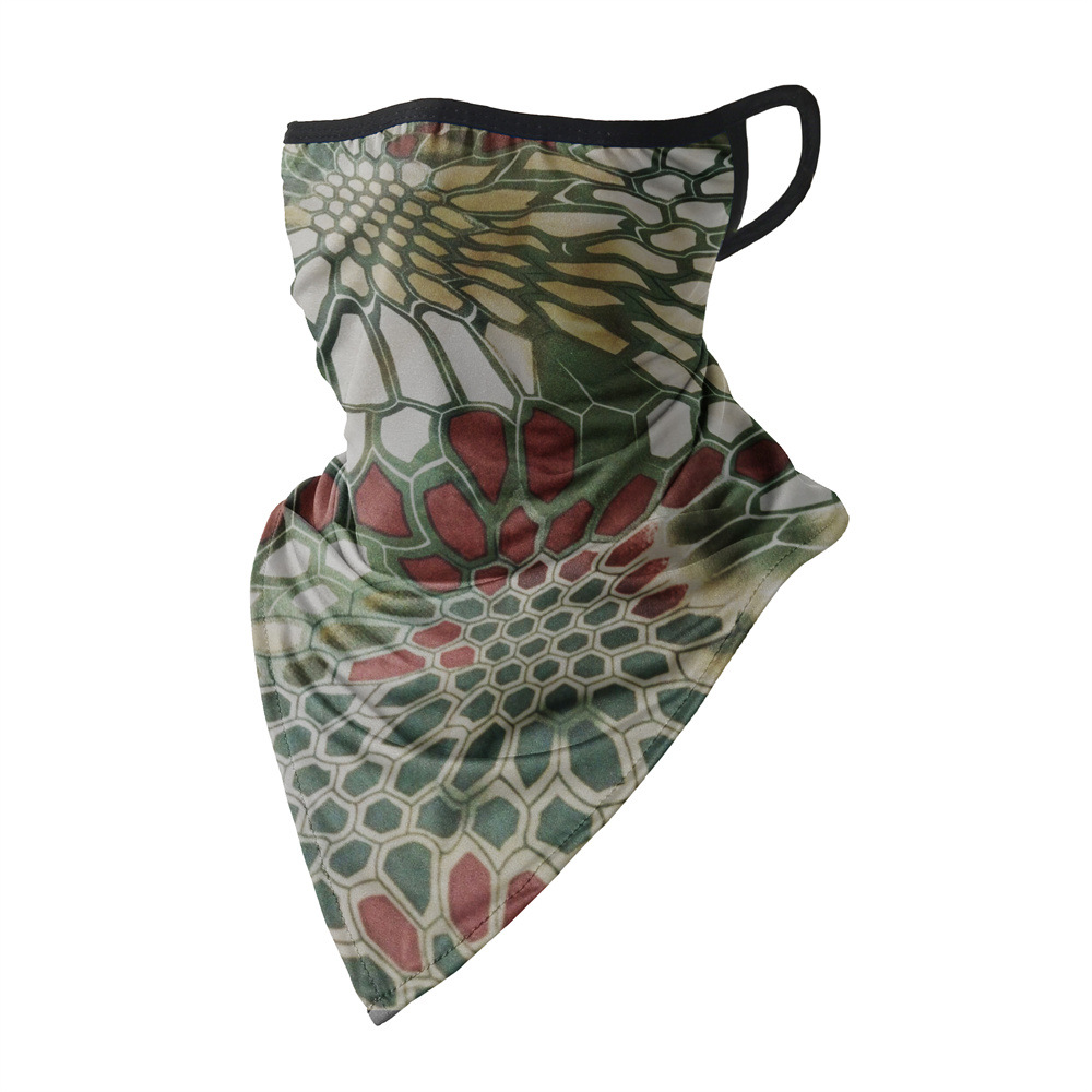 Picture of Outdoor riding triangle towel ice silk sunscreen hanging ear triangle towel summer sports outdoor breathable fishing camouflage mask