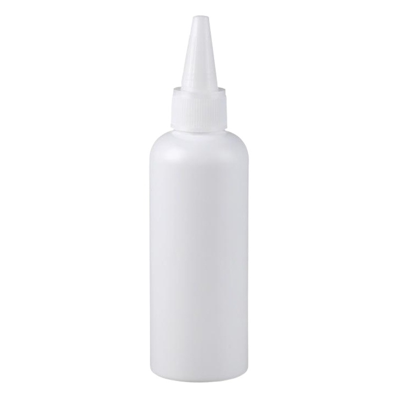 In stock wholesale 30 50 100ml white pointed mouth bottle pigment color sand sub-bottle pe plastic squeeze bottle
