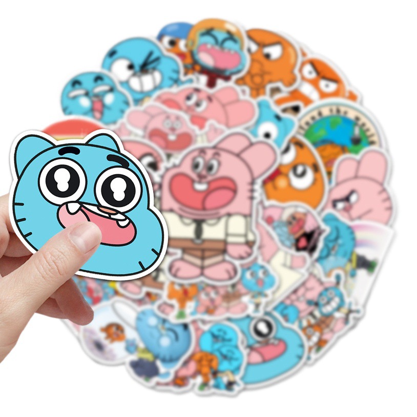 50 Forrest Gummio World Graffiti Stickers Personalized Foreign Trade Cartoon Cute Animation DIY Luggage Guitar Stickers