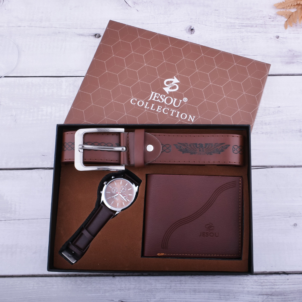 Men's Watch wallet belt gift box suit texture wallet Father's Day gift for boyfriend gift