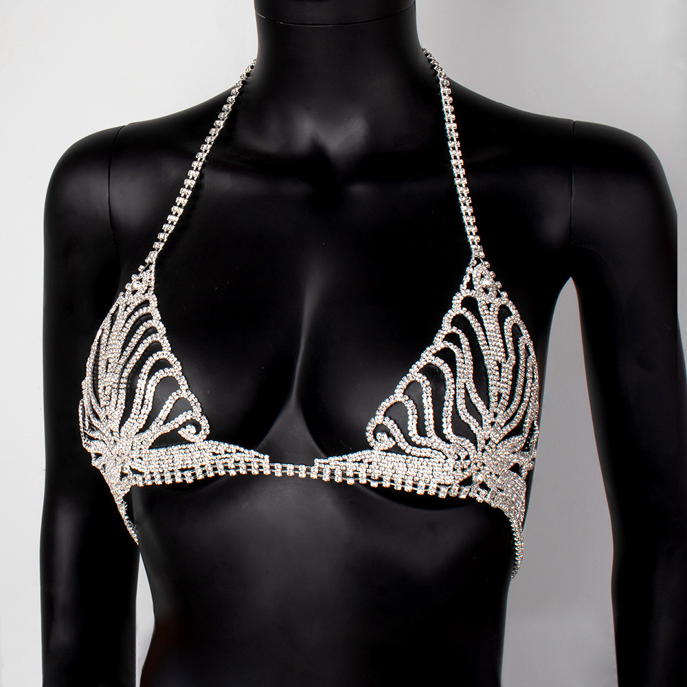 Picture of Europe and the United States cross-border accessories diamond underwear body chain sexy nightclub rhinestone chain bra thong suit jewelry