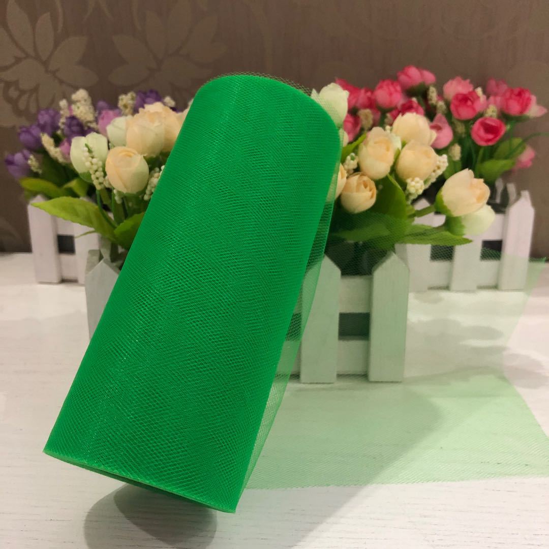 Picture of Wedding party decoration American mesh roll tutu skirt birthday table skirt tulle yarn wedding decoration 15cm * 25 yards