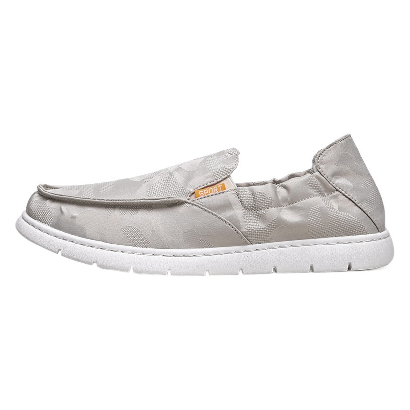 Summer Canvas Shoes Breathable New Men's All-match Flat Ice Silk Casual Shoes Lazy One-step Old Beijing Cloth Shoes