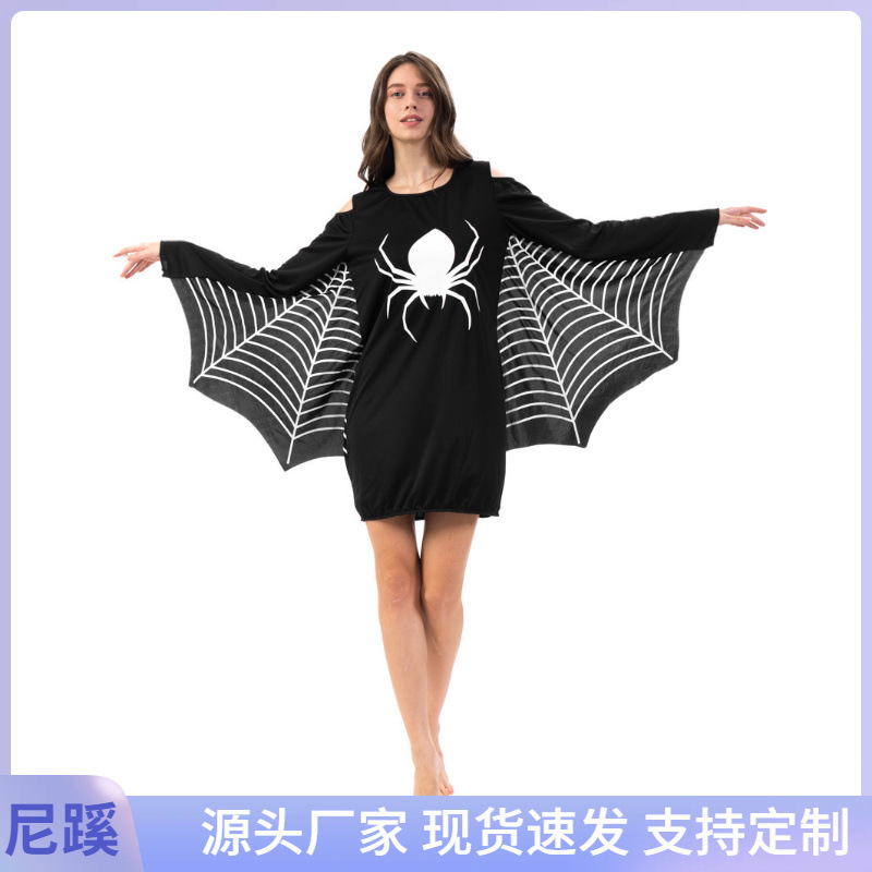 Picture of European and American Cross-border Halloween Halloween Adult Spider Cape Bat Shirt