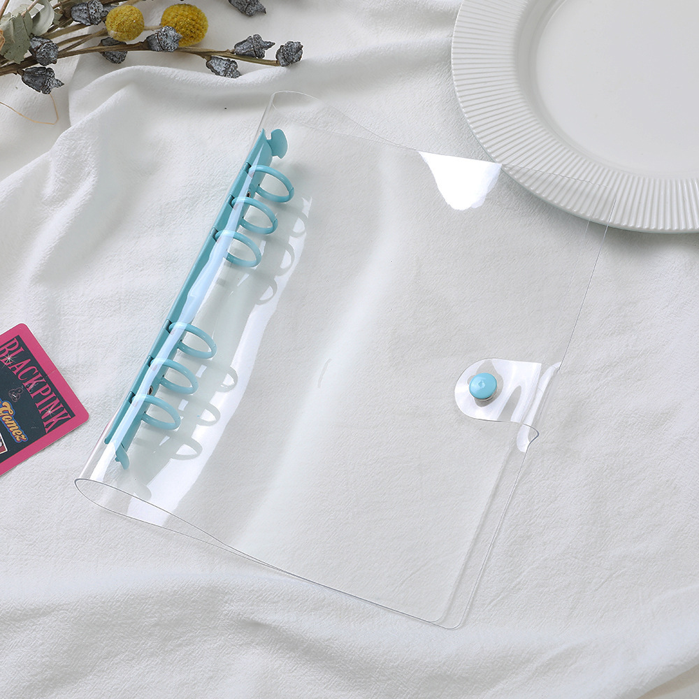 Picture of Ready-Made Pvc Transparent Binder Cover, Portable Travel Binder Set, Student Planner Notebook Binder Cover