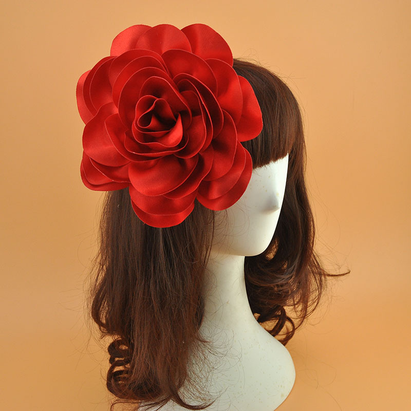 Picture of Super-large flower hair accessories catwalk stage performance hairpin edge clip accessories exaggerated photo studio photography head accessories