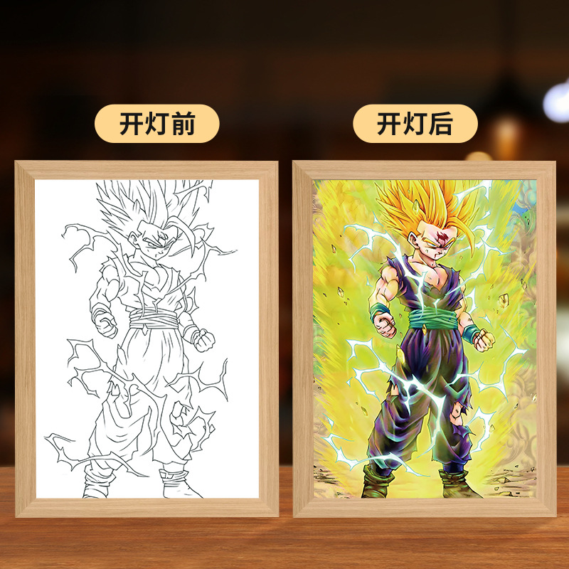 Picture of Carefully Selected Dragon Ball Carrot Goku Lighting Painting Vegeta Super Saiyan Creative Atmosphere Light Ornaments