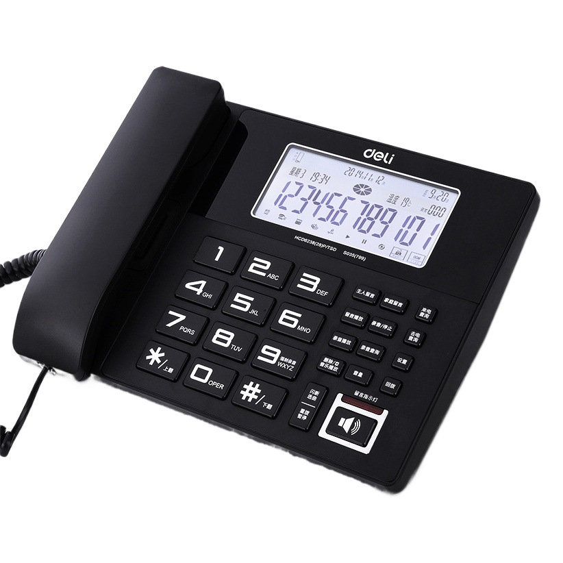 Deli 799 Office Hotel Telephone Caller Id Hands-Free Home Recording Fixed Telephone Telephone Stand