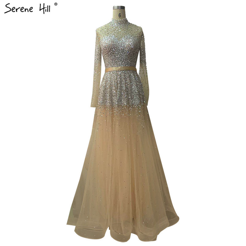 Picture of 2021 new diamond sequins high-end atmosphere long sleeve luxury annual party elegant evening dress dress LA70066