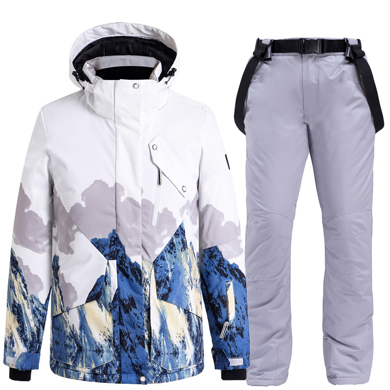 Picture of New Snowboard Ski Suit suit Men's and Women's Couple's Warm Thickened Korean Style Ski Suit Pants