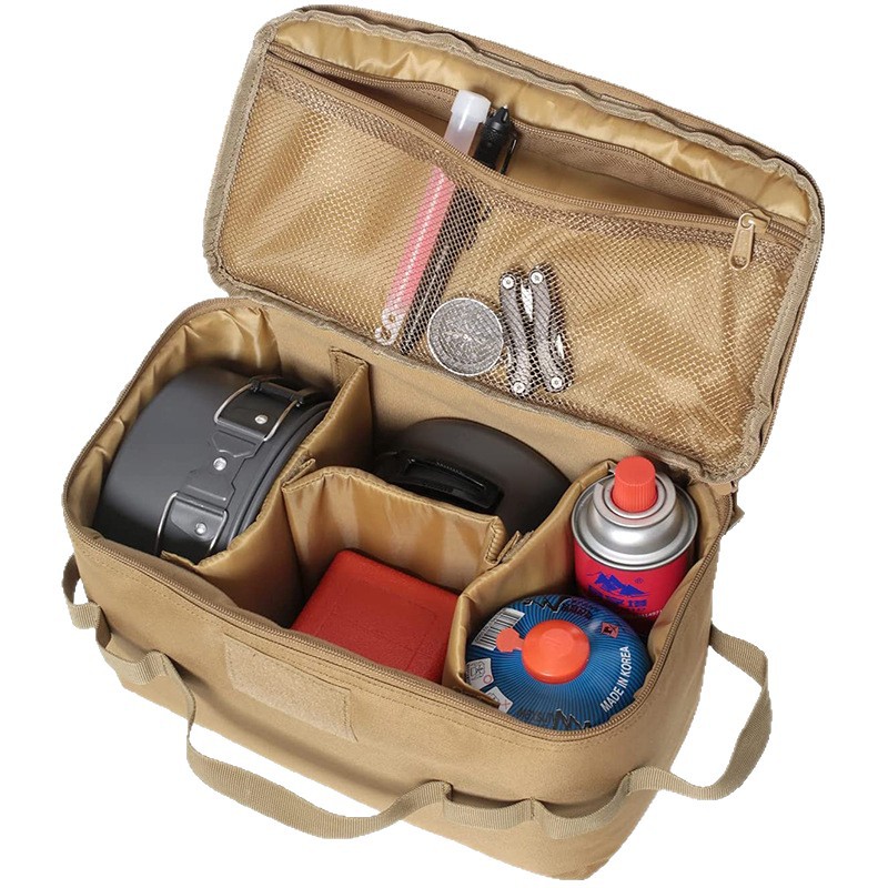 Picture of Outdoor Camping Bag Tableware Picnic Storage Bag Military Fan Outdoor Multi-Functional Storage Bag Portable Folding Handbag