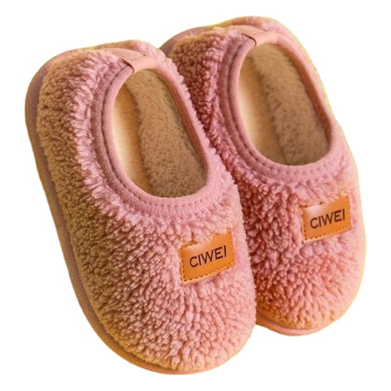 Children's cotton slippers cartoon home fleece-lined warm Boys and Girls cute soft bottom slippers autumn children's slippers winter New