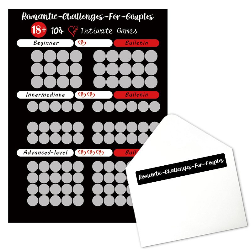 Picture of Cross-border New Valentine's Day Scratch Poster 100 Sex Position Challenge Scratch Poster Couple Gift