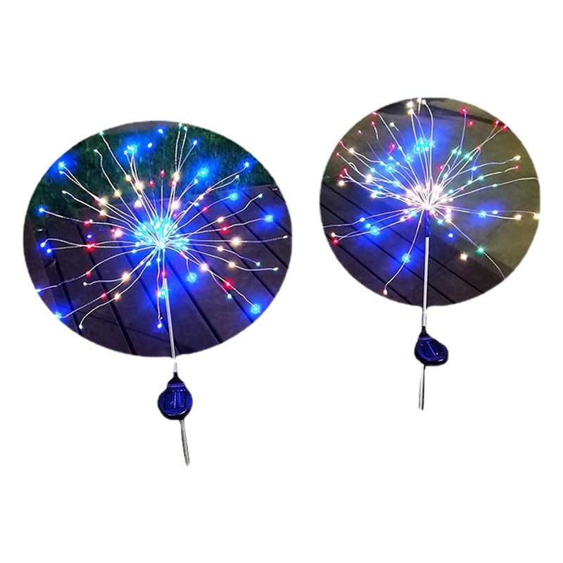 led solar ground plug smoke lamp lawn ceiling lamp starry copper wire light string holiday courtyard outdoor decoration