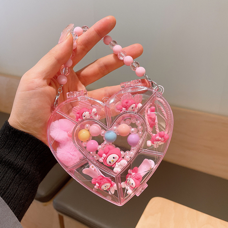 Picture of Children's jewelry baby cartoon cute fruit pendant bracelet suit birthday gift box in stock wholesale