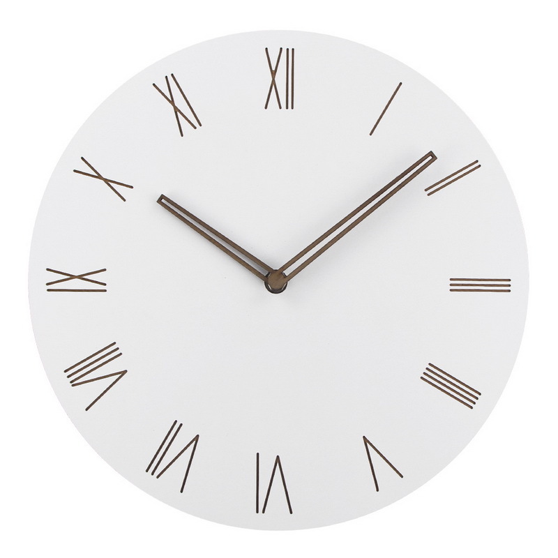 Picture of Nordic simple color wood wall clock living room clock mute quartz clock manufacturers direct batch can do diy