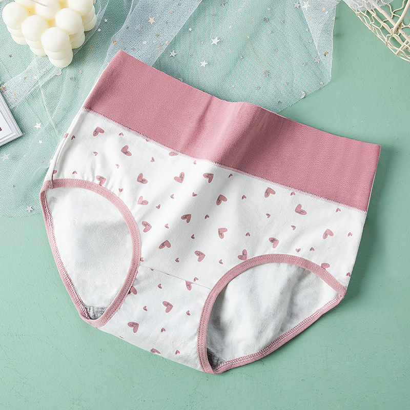 Picture of Japanese Style Women's Pure Cotton Printed Large Size 7A Seamless Antibacterial Tummy Control Cute Girl Triangle Student Panties